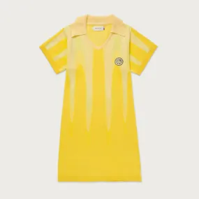 Womens Polo Knit Dress - Yellow