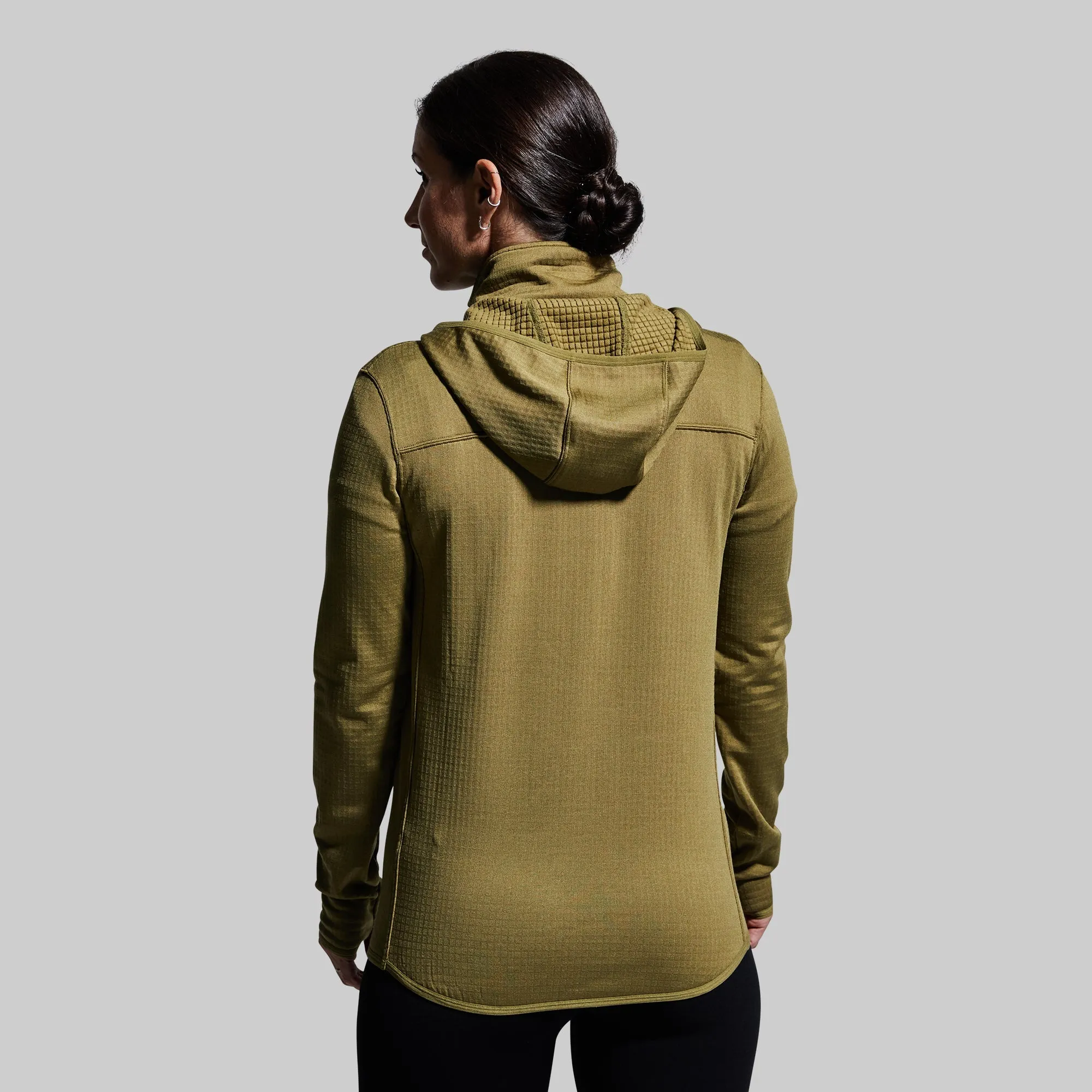 Women's Quiver Half Zip Hoodie (OD Green)