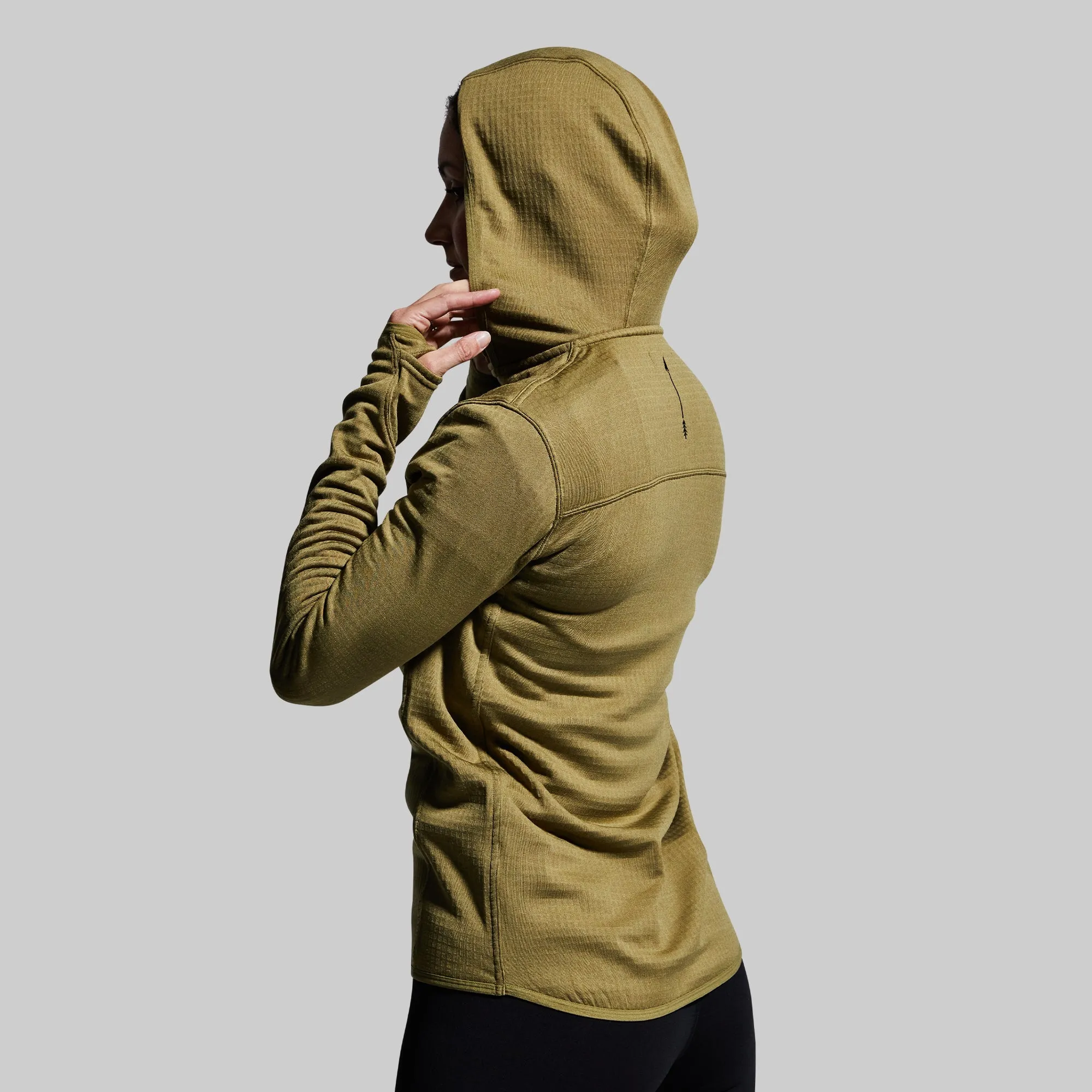 Women's Quiver Half Zip Hoodie (OD Green)