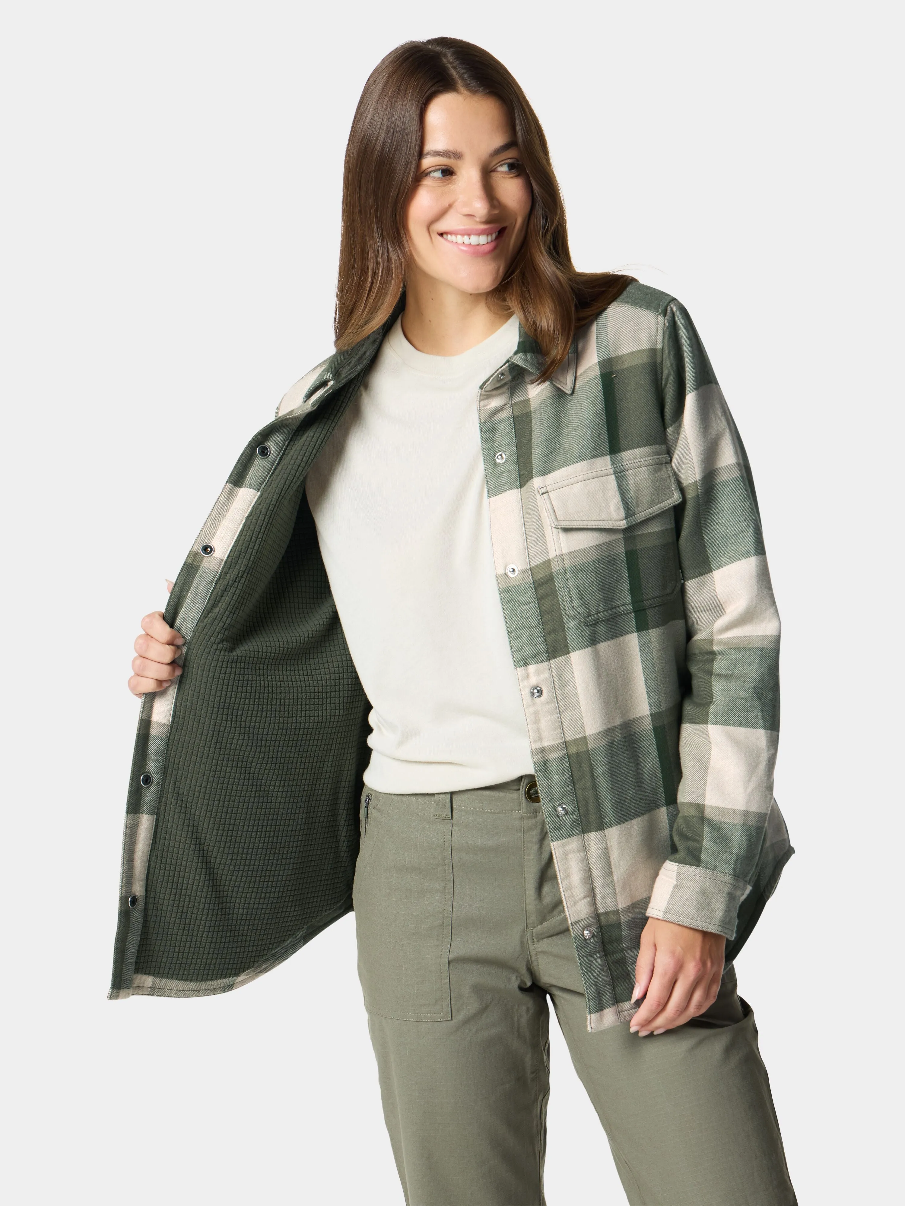 W's Campfire Shacket - Thyme/Birch Plaid