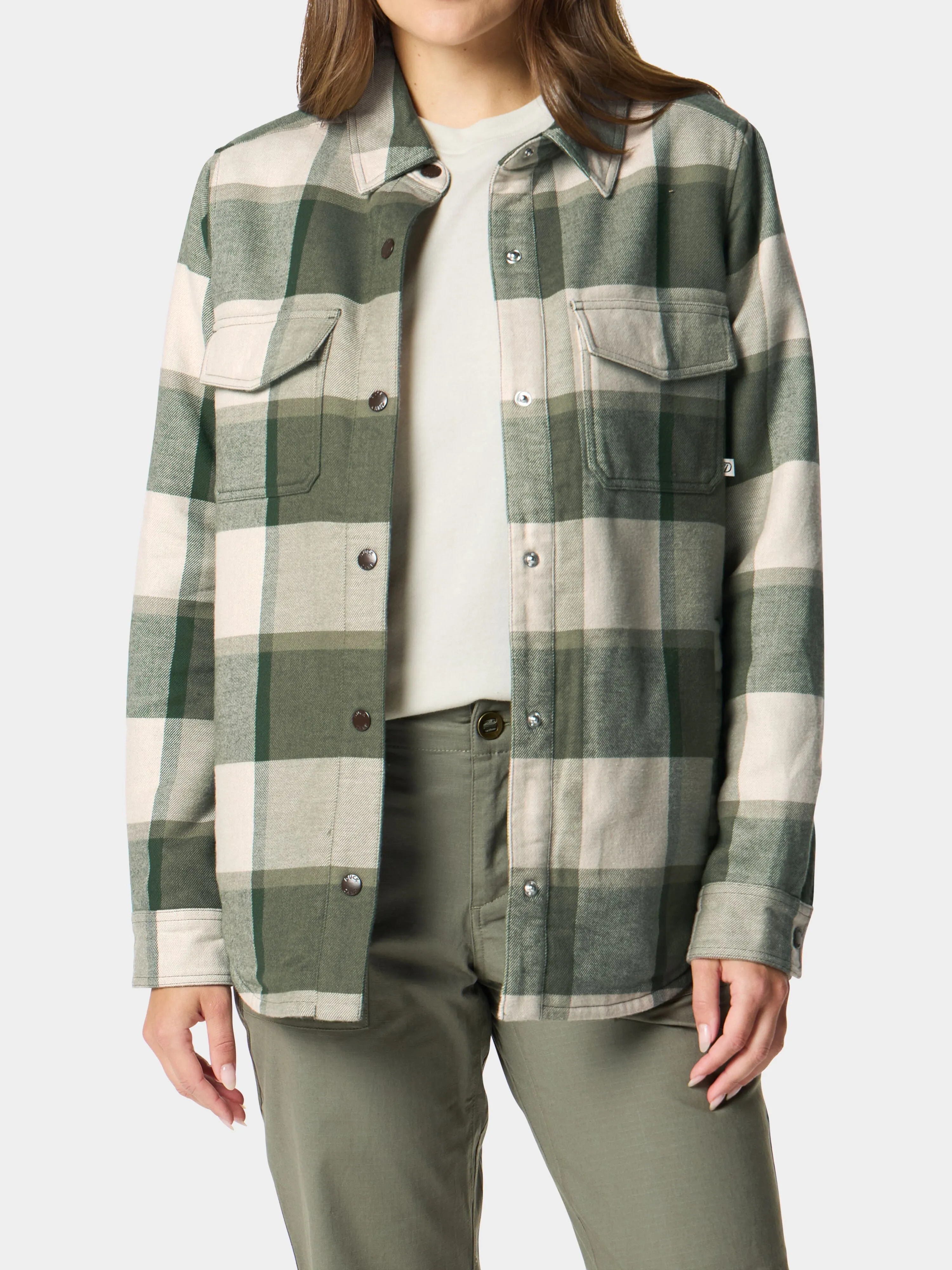 W's Campfire Shacket - Thyme/Birch Plaid