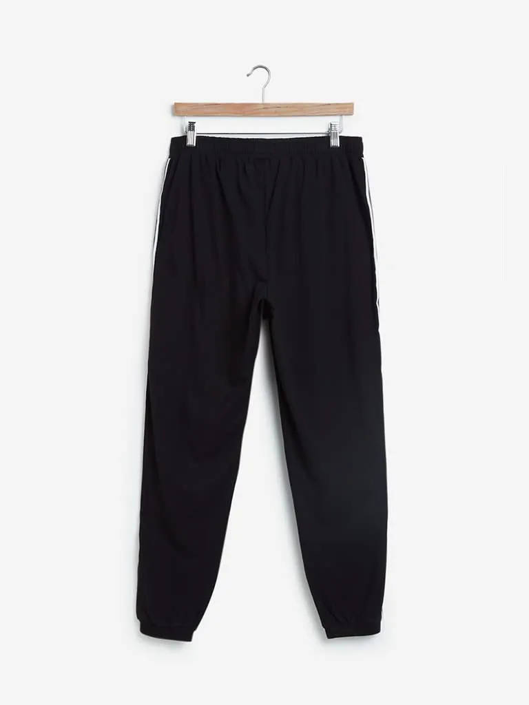 Wunderlove Black Panel Detail Superstar Joggers