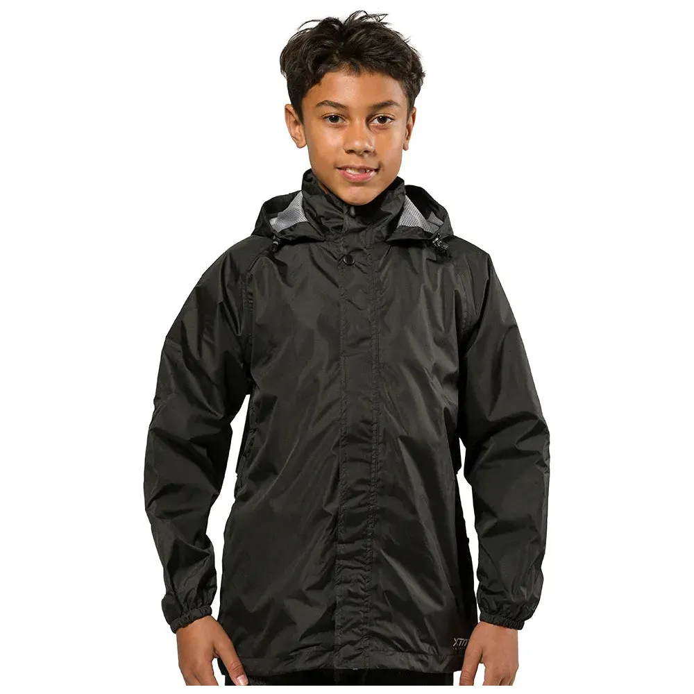 XTM Stash 11 Kids Rain Jacket Black