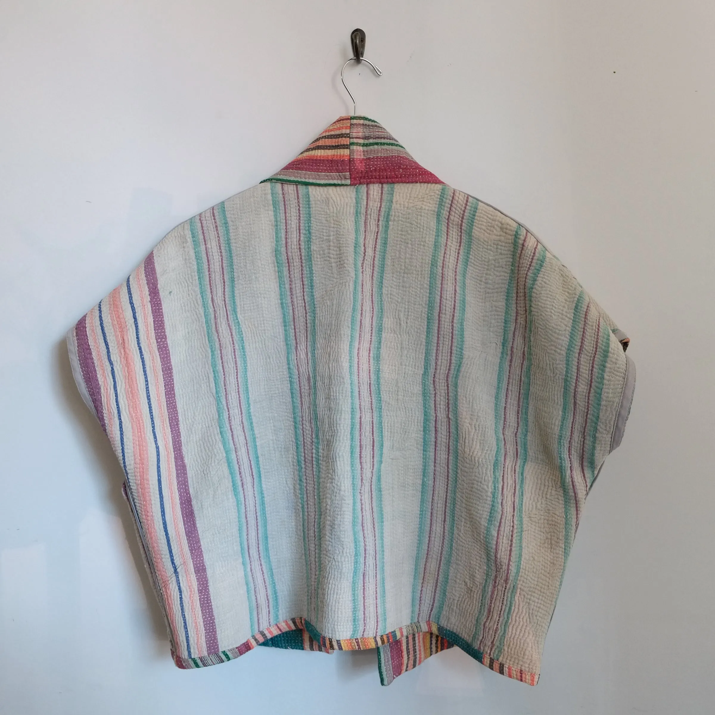 XXS Coral and Green Stripes Anoushka Jacket SS059