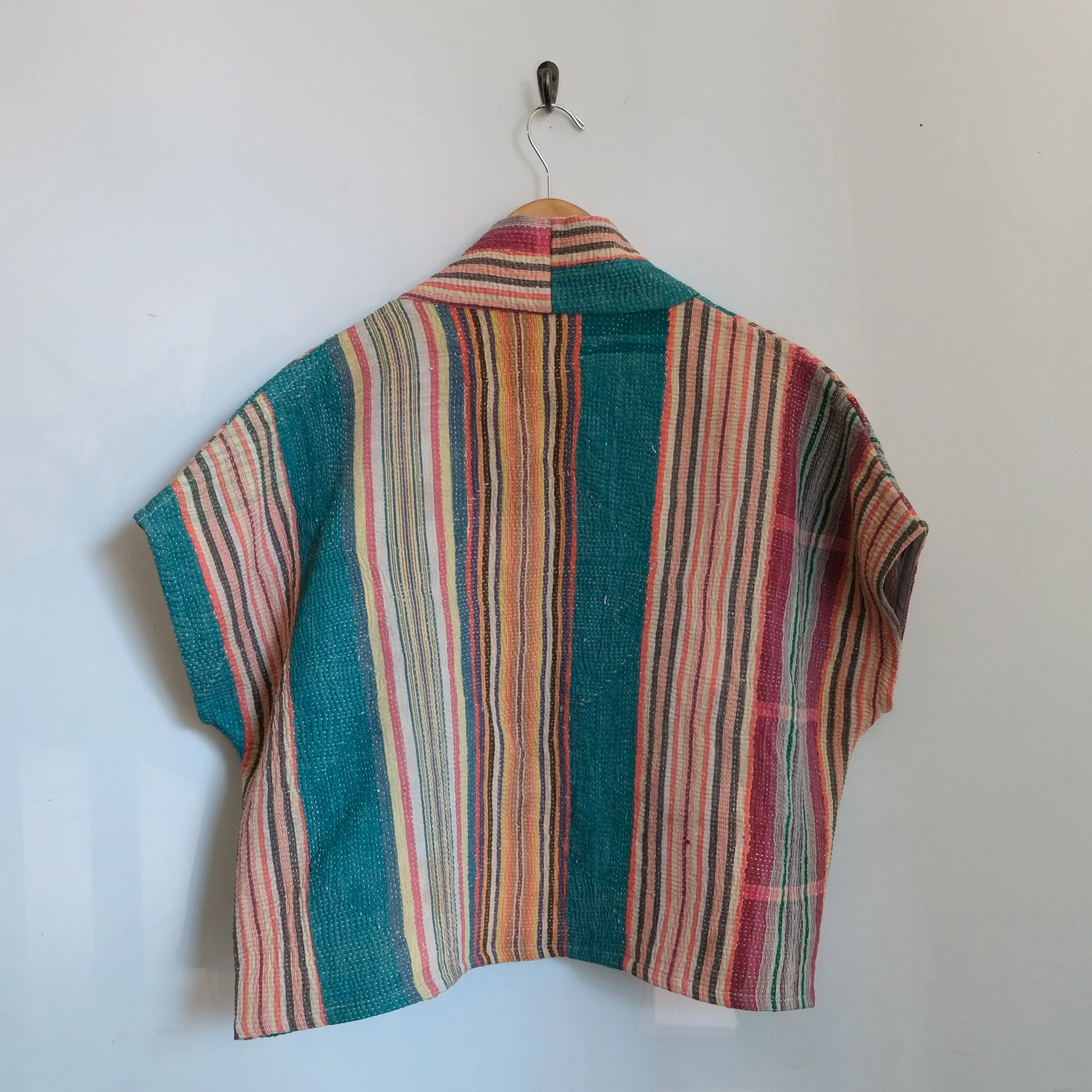 XXS Coral and Green Stripes Anoushka Jacket SS059