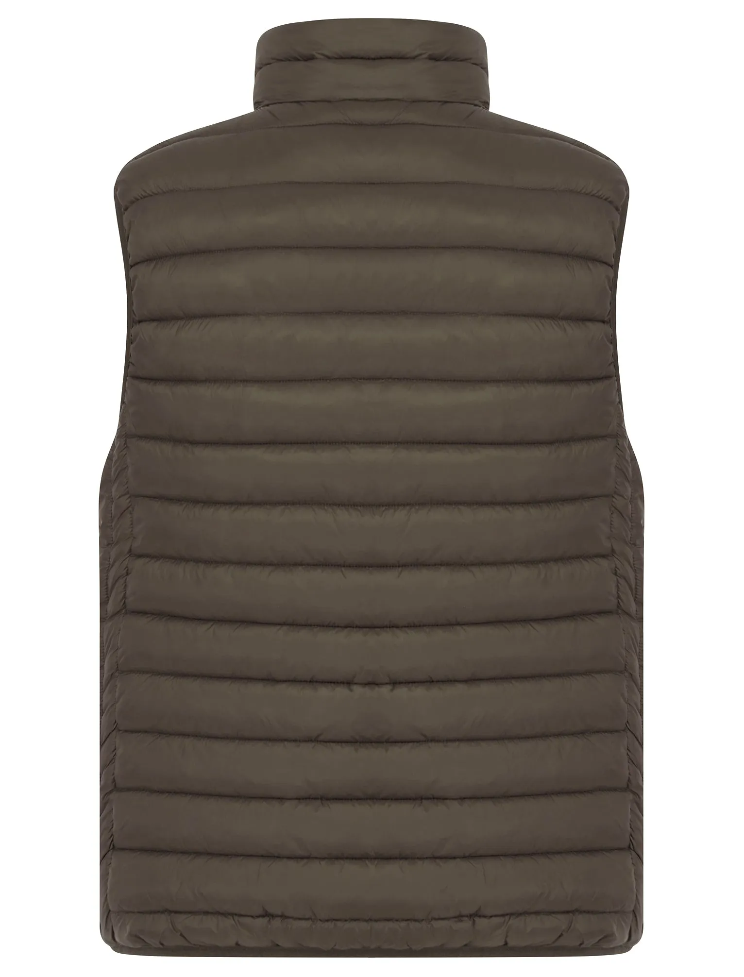 Yellin 2 Quilted Puffer Gilet with Fleece Lined Collar in Khaki - Tokyo Laundry