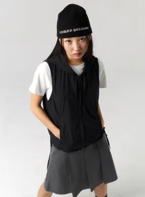 Zip-Up Vest Hoodie CU328